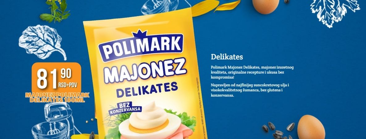 MAJONEZ DELIKATES 180ML POLIMARK
